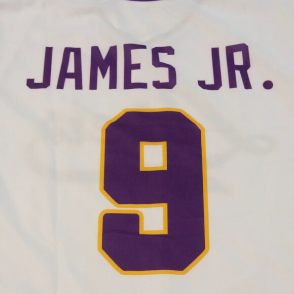 NEW Men's Los Angeles LA Lakers Bronny James Jr Long Sleeve Hockey Jersey Sz Md - Picture 6 of 7